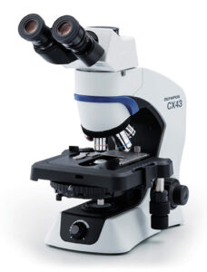 Olympus CX-43LF biological microscope used for laboratory and clinical diagnostics