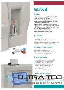 Elite 3 Hematology Analyzer used for automated CBC blood analysis