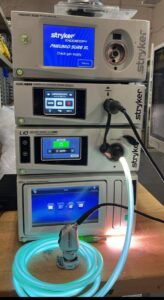 Stryker PneumoSure Insufflator is an advanced high-flow CO₂ insufflation system designed for laparoscopic and minimally invasive surgeries. It features a touchscreen control panel, real-time pressure monitoring technology, and stable pneumoperitoneum management for safe and efficient surgical performance in modern operating rooms.
